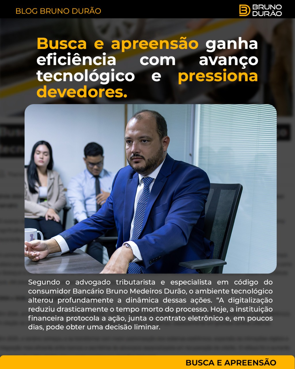 Bruno Durão Advocacia Facebook ad: Produtividade e logística a serviço da sua segurança…
