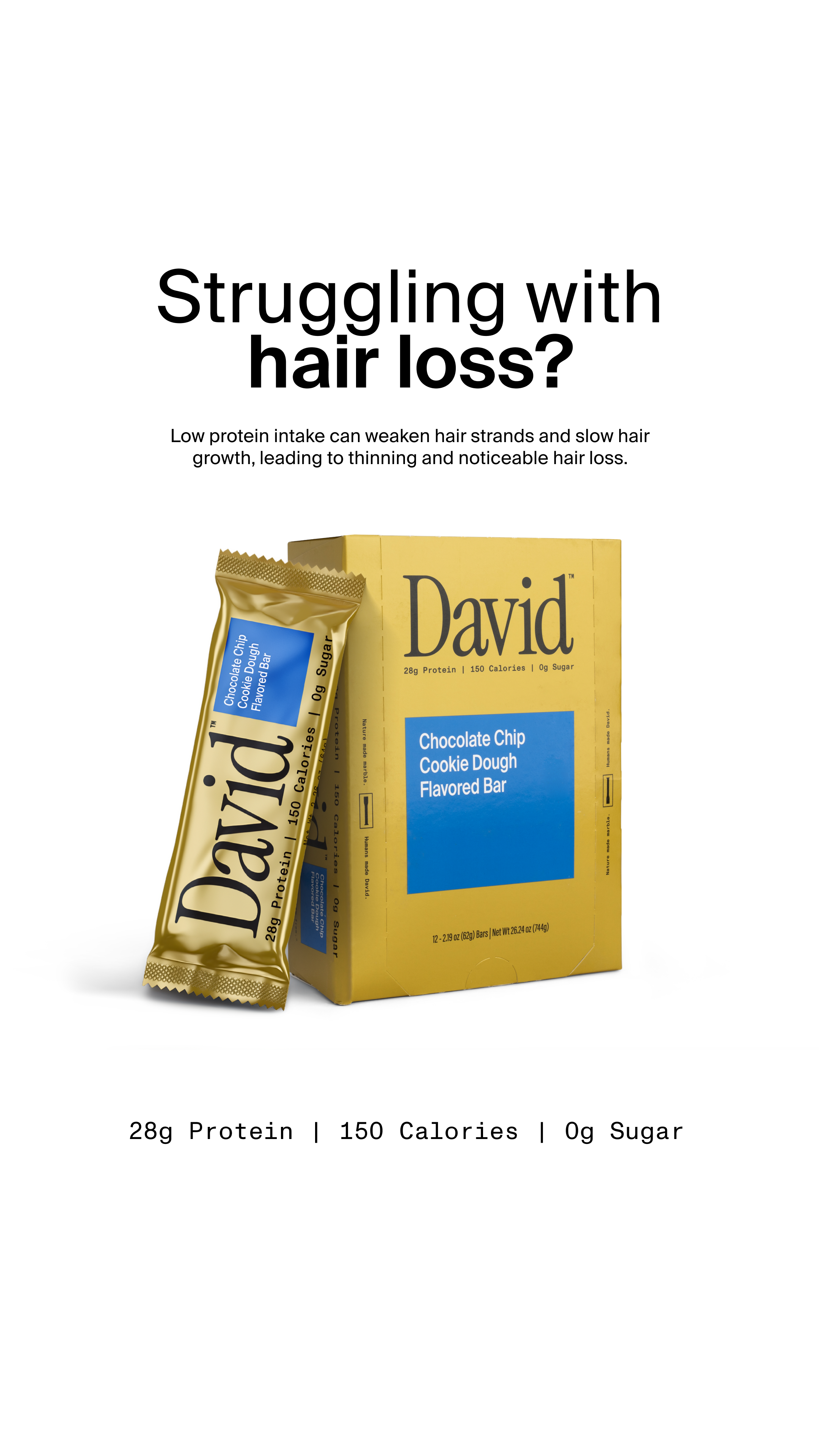 David Protein Facebook ad