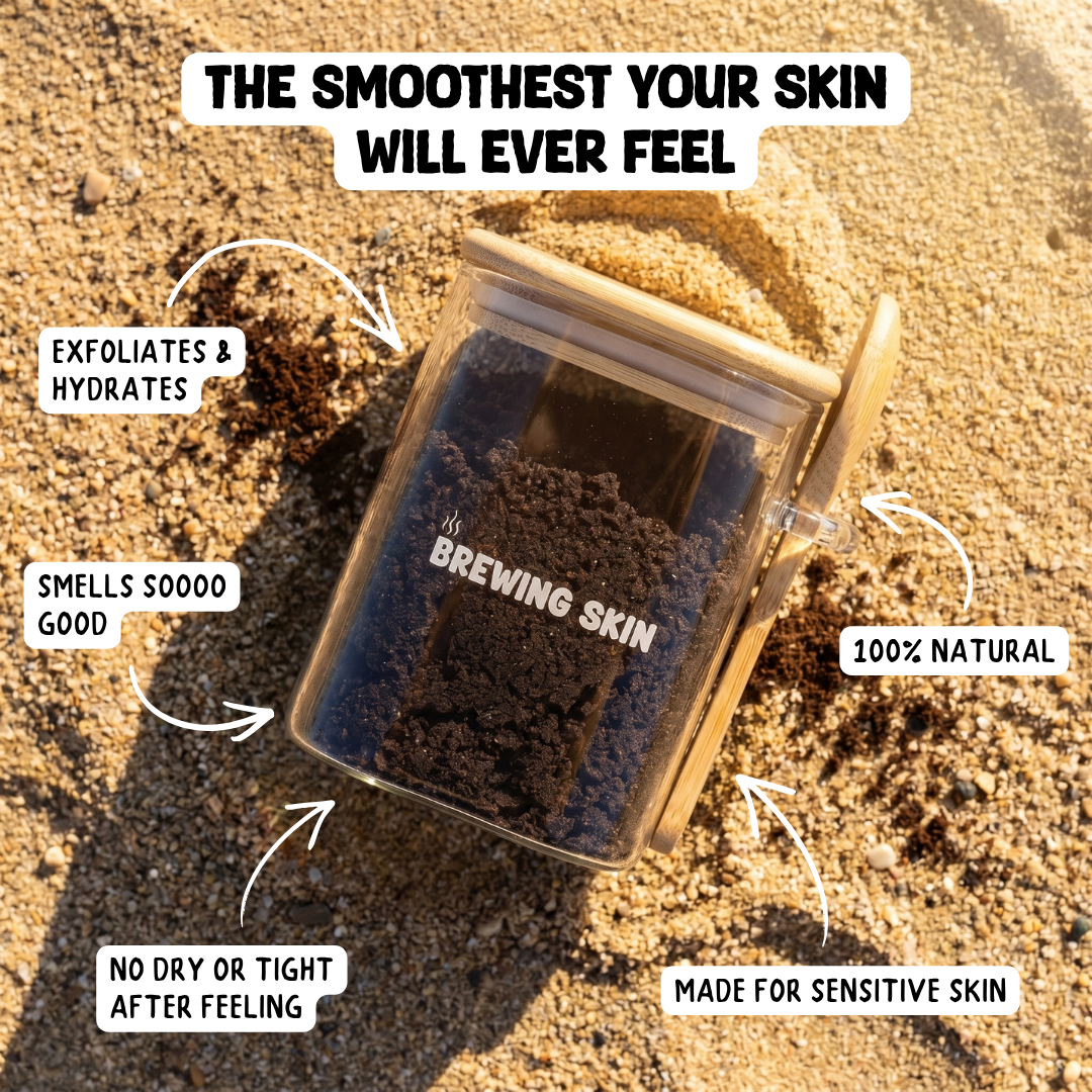 Brewing Skin Facebook ad: The smoothest your skin will ever feel.
