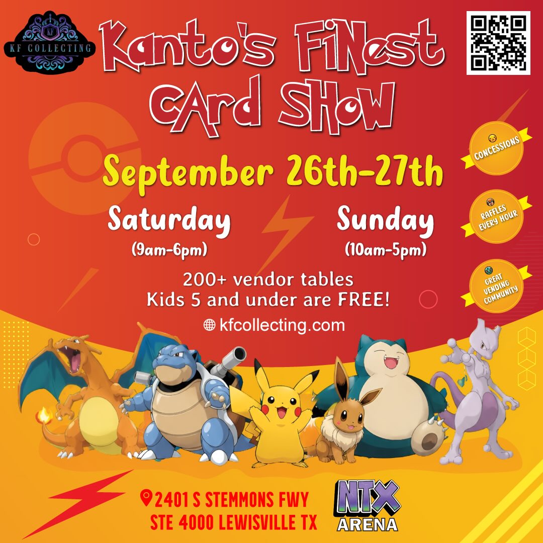 KF Collecting Facebook ad: Kanto's Finest Card Show - September 26th & 27th