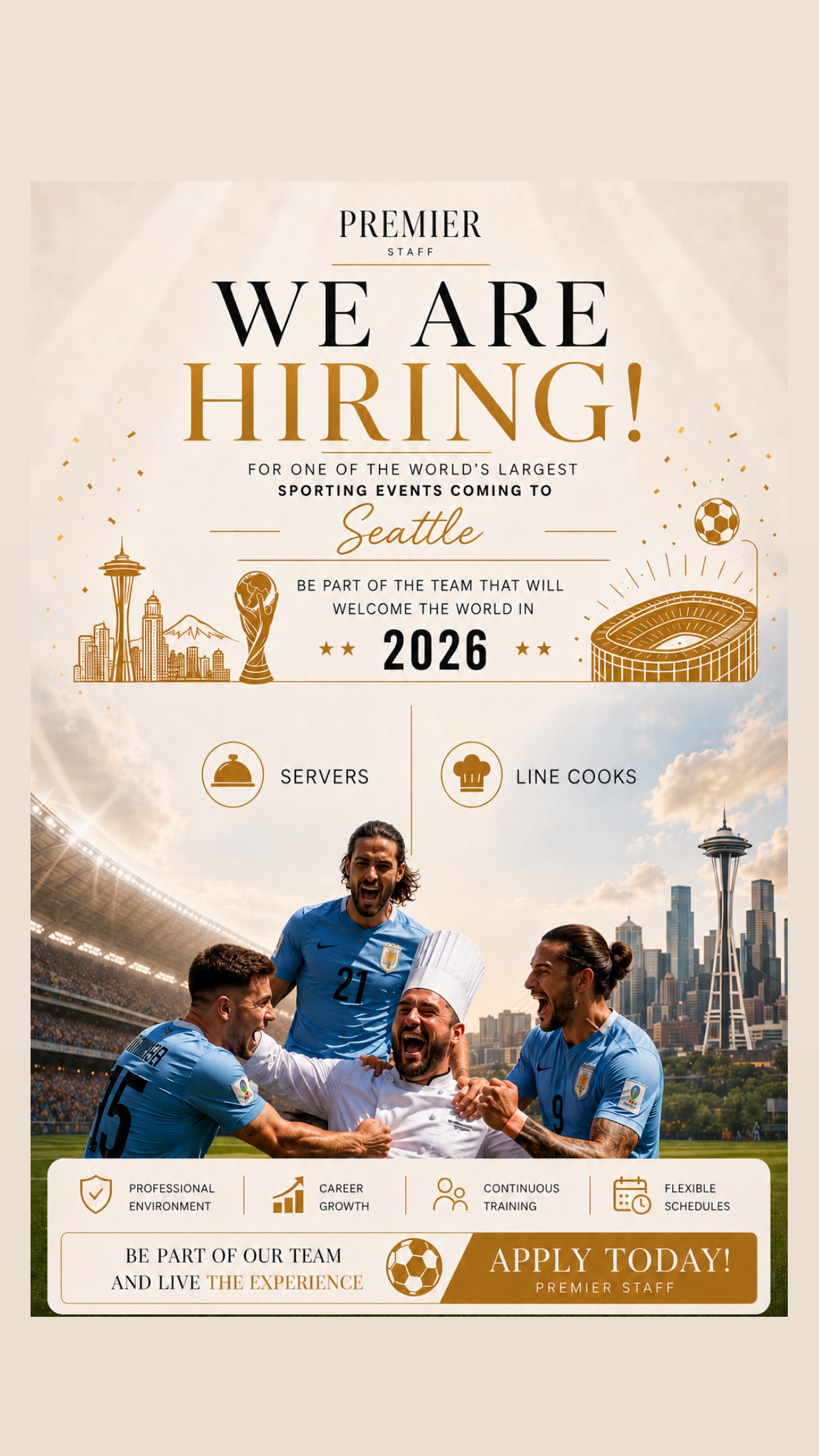 Premier Staff Facebook ad from May 15, 2026