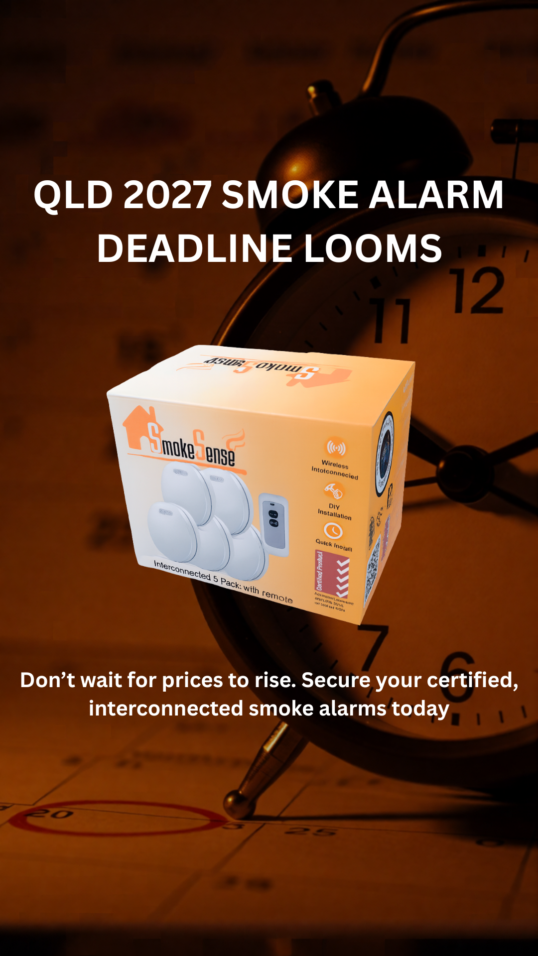 Fire Safe Online Affordable Smoke Alarms DIY Facebook ad: 2027 Compliance Deadline Is Coming