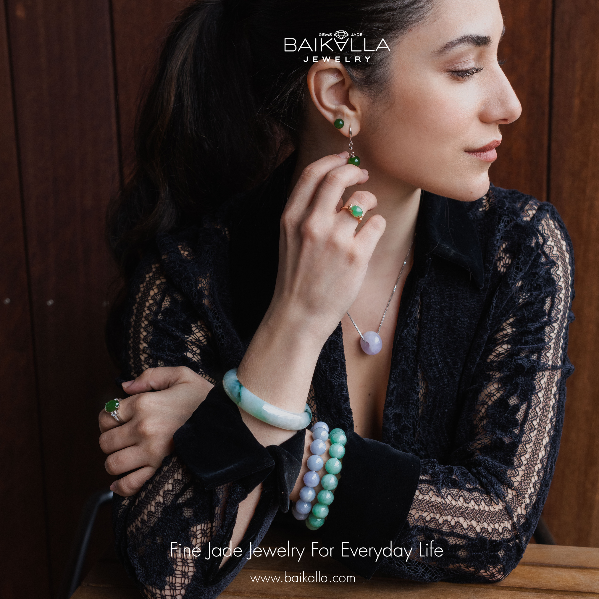 Baikalla Jewelry - Fine Jadeite Jade Jewelers Facebook ad: Discover a natural jade piece that is uniquely yours.