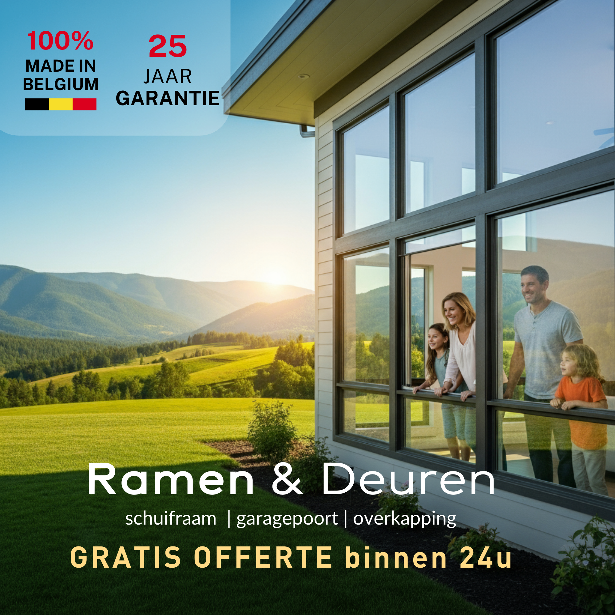 Zenit Ramen En Deuren Facebook ad: GRATIS OFFERTE binnen 24u
