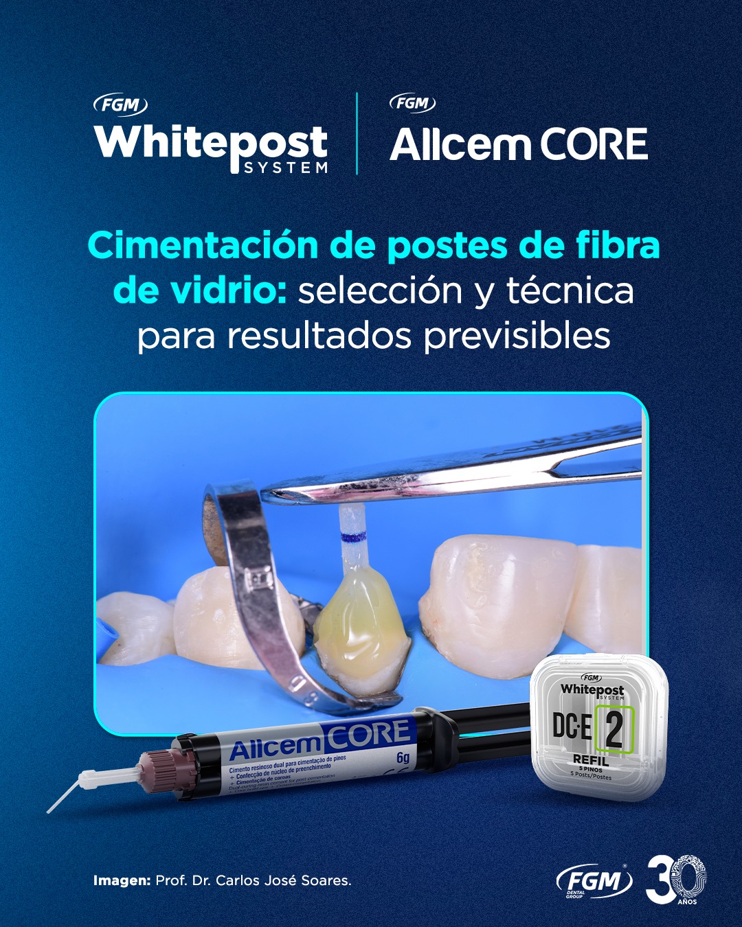 FGM Dental Latinoamérica Facebook ad: Para lograr una retención, adaptación y un desempeño…
