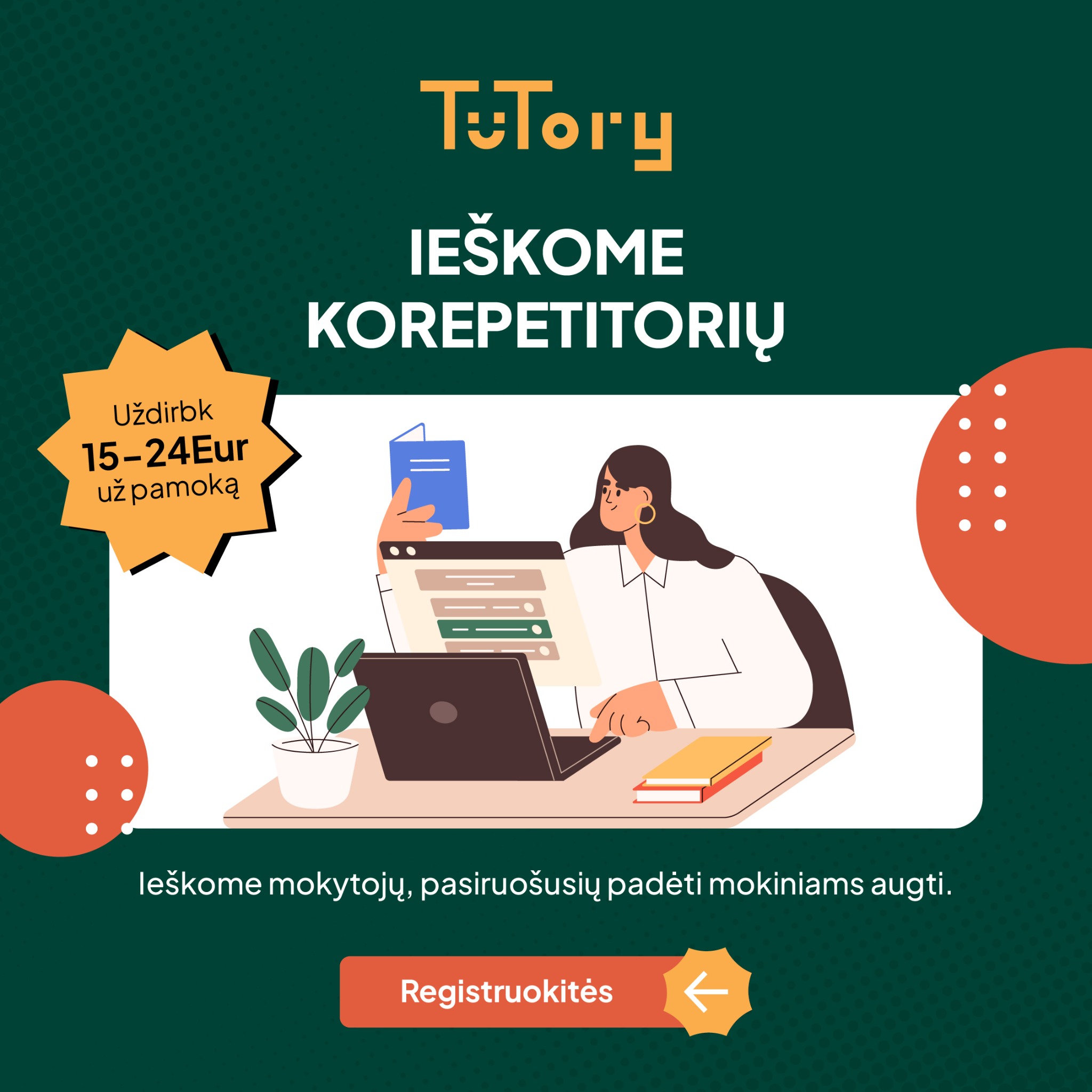 Tutory.lt Facebook ad: Pildykite formą