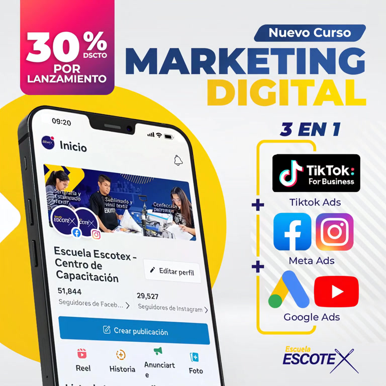 Escuela Escotex - Centro de Capacitación Facebook ad