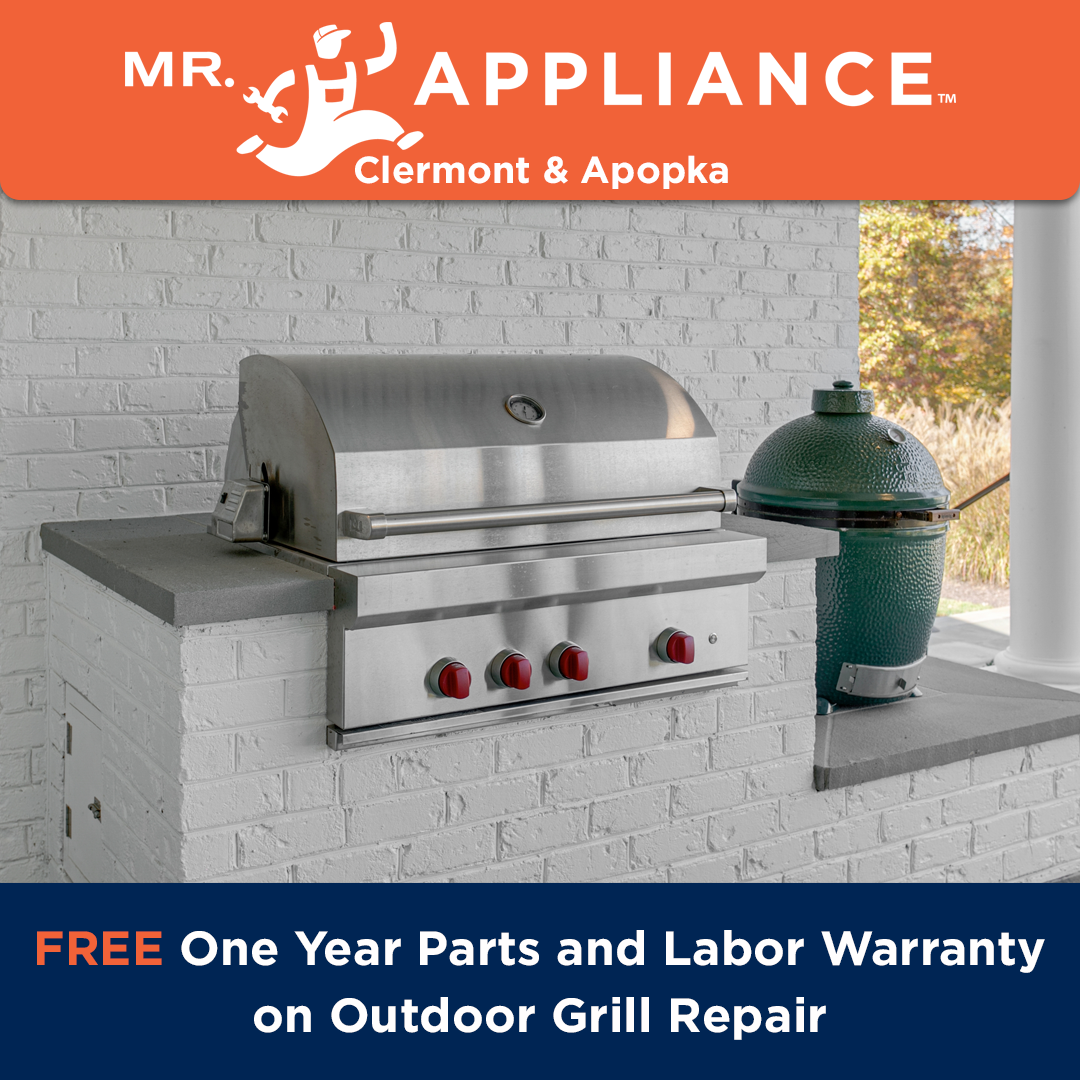 Mr. Appliance of Clermont and Apopka Facebook ad: Be the Hero of Your Backyard BBQ.