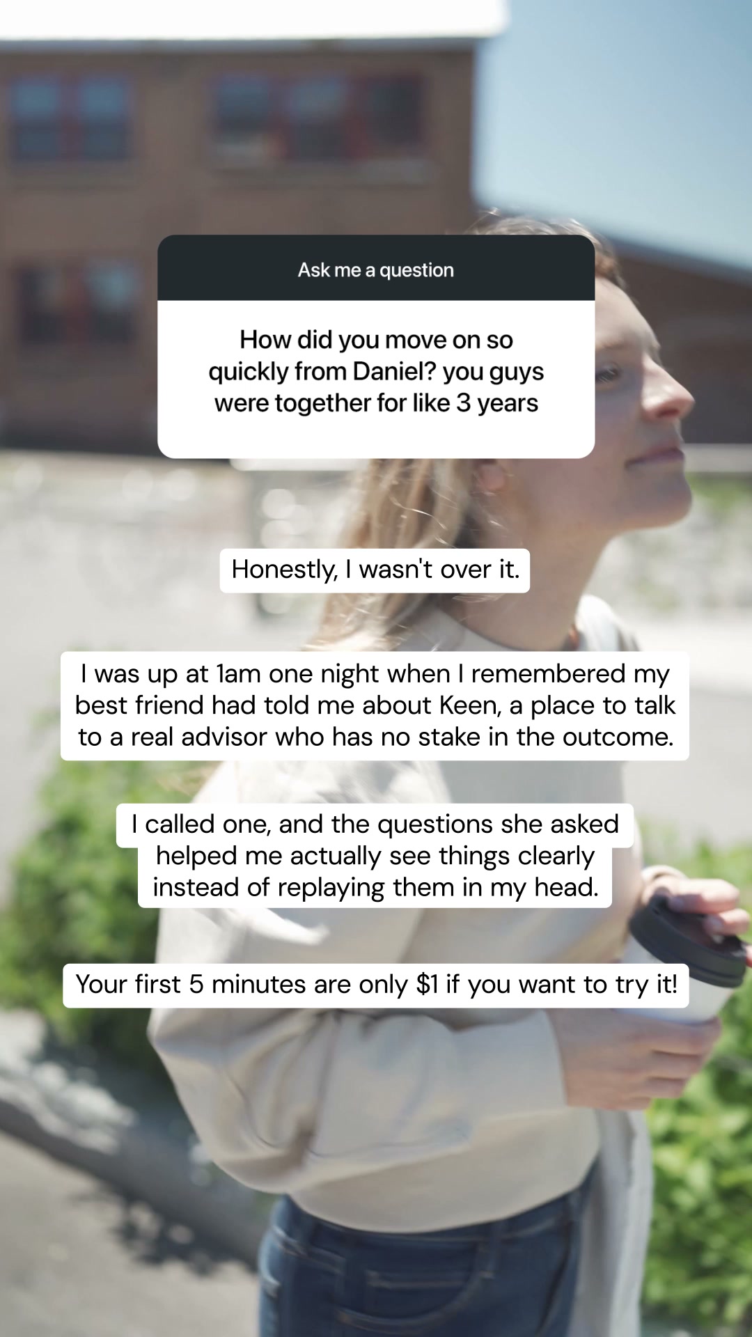 Keen.com Facebook ad: Let’s normalize guidance