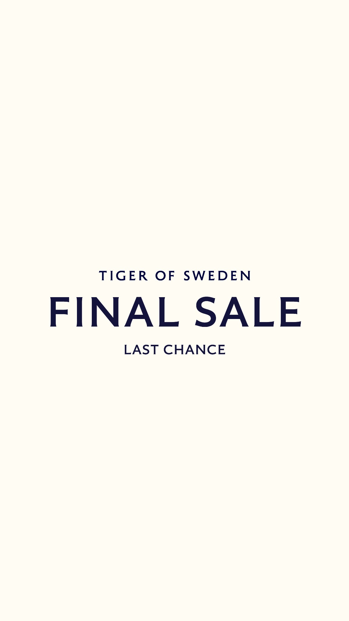Tiger of Sweden Facebook ad