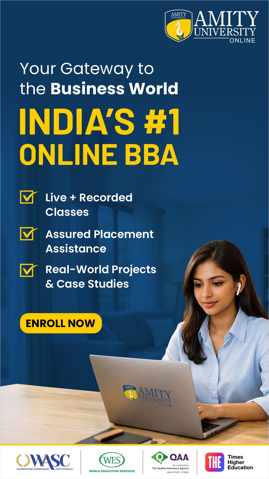 Amity Online Facebook ad