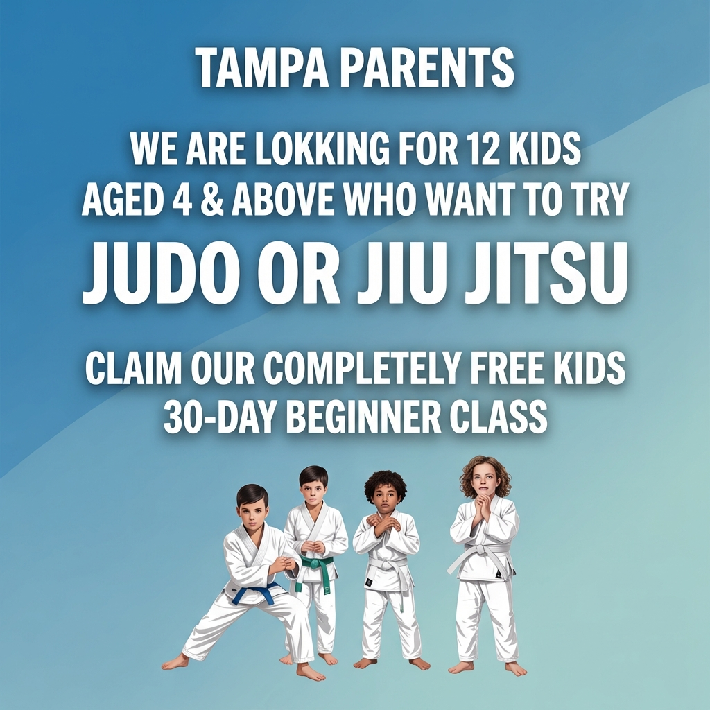 Tampa Florida Judo Facebook ad: 30-DAY FREE TRIAL for KIDS