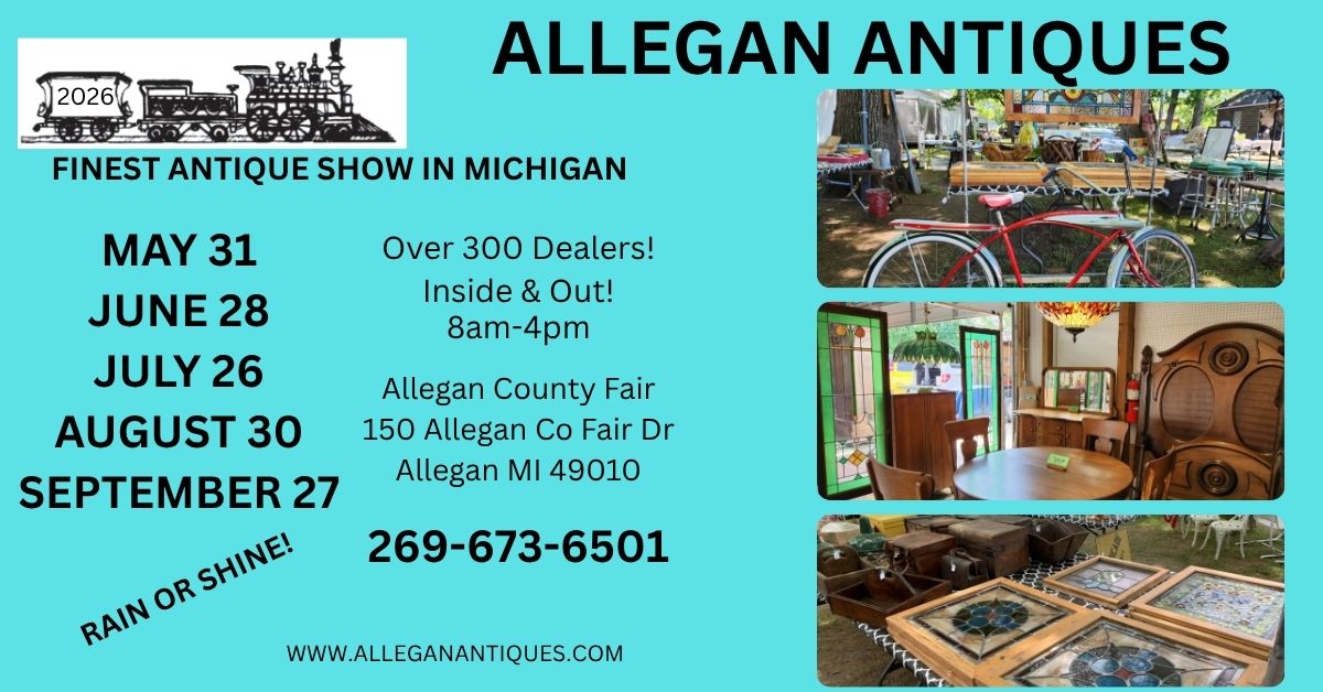 Allegan Antiques Market Facebook ad