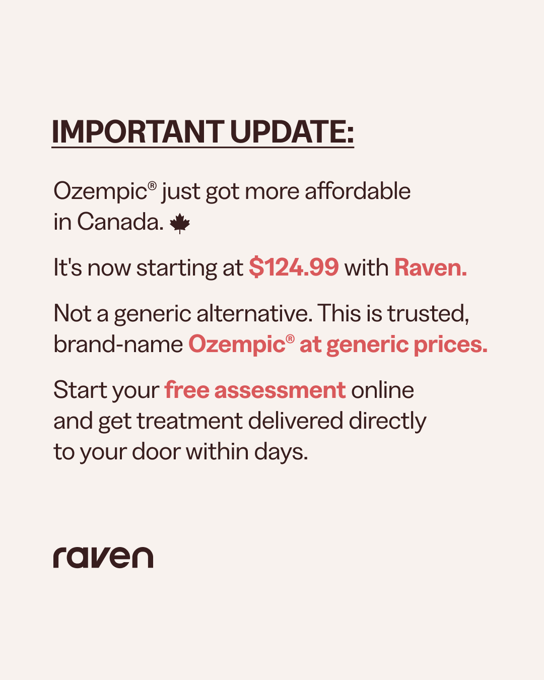 Raven Health Facebook ad