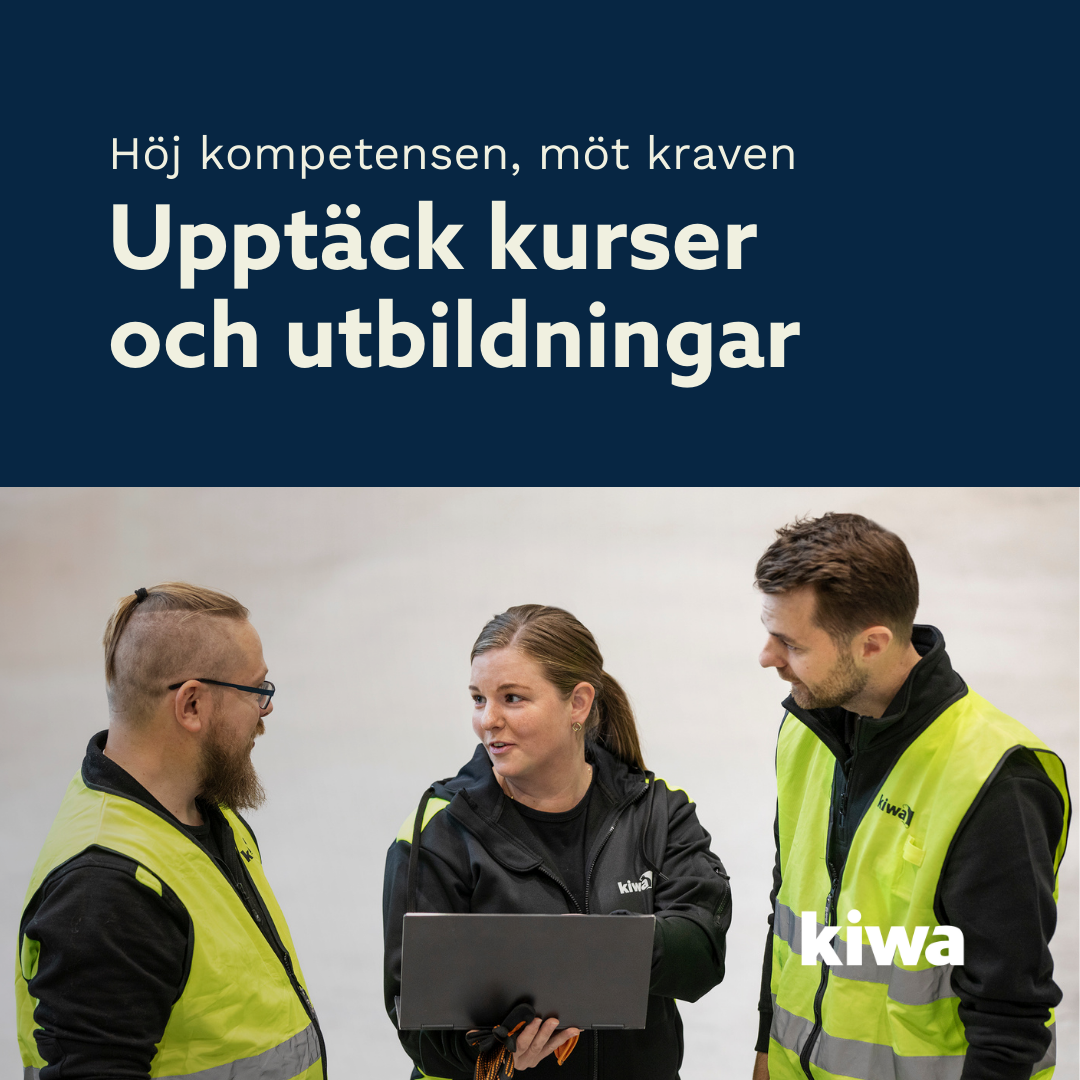 Kiwa Sverige Facebook ad: Kompetenshöjande kurser och utbildningar