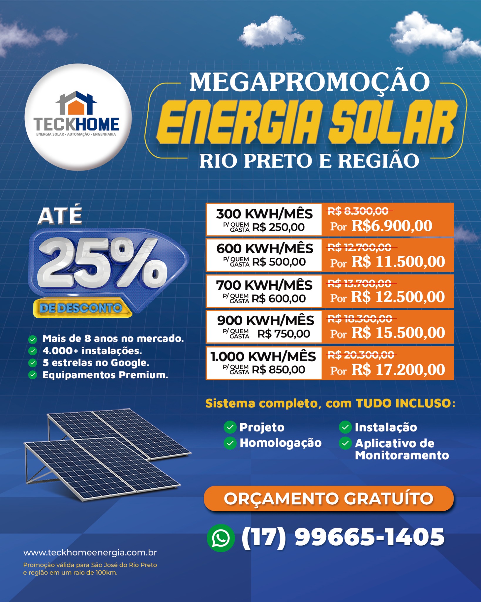 TeckHome Energia Solar Facebook ad