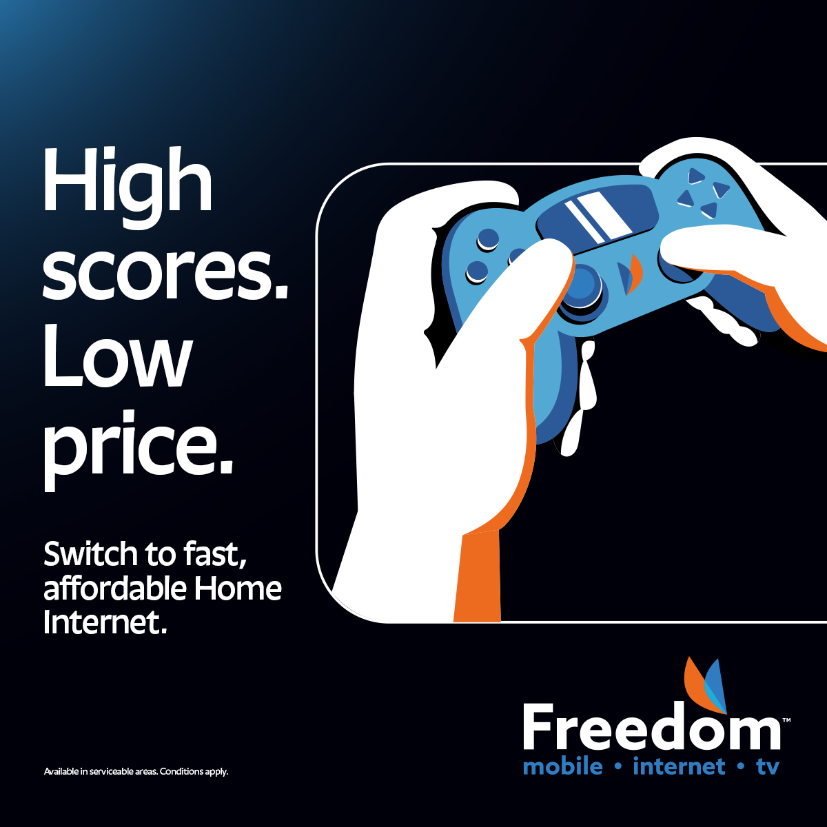 Freedom Mobile Facebook ad