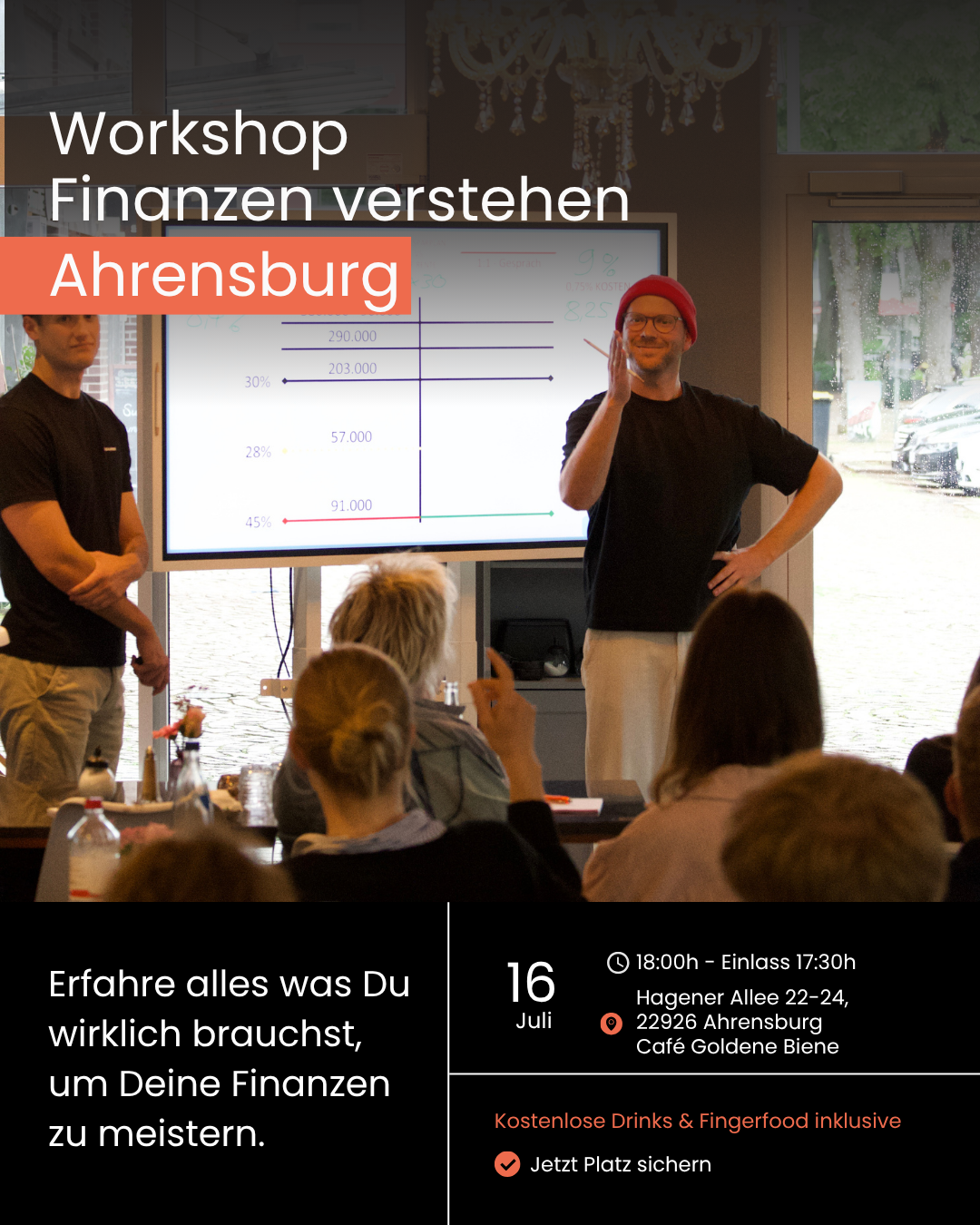 Investhafen Facebook ad: Kostenloser Workshop: Vermögensaufbau mit ETFs & Immobilien!