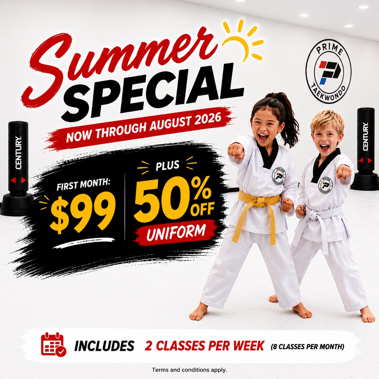 Prime Taekwondo Cavanagh Heritage Valley Facebook ad