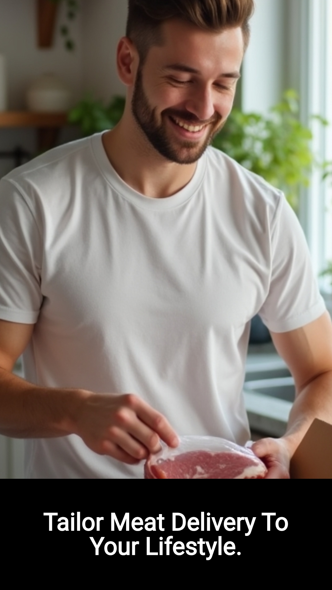 QuickSearches Trending Facebook ad: Home Meat Delivery: Delivery Options.