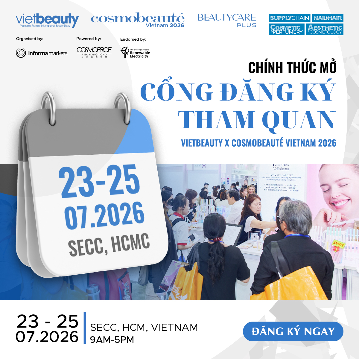 Vietbeauty Show Facebook ad: Đừng bỏ lỡ - Đăng ký tham quan ngay!