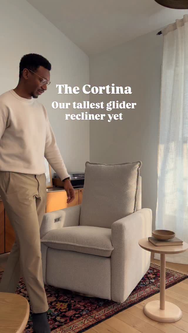 Monte Design Facebook ad: The nursery glider recliner is the most important…