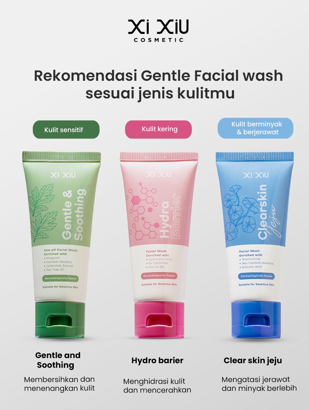 Xi Xiu Cosmetics Facebook ad: Facial Wash Low PH aman buat kulit sensitif dan kulit…