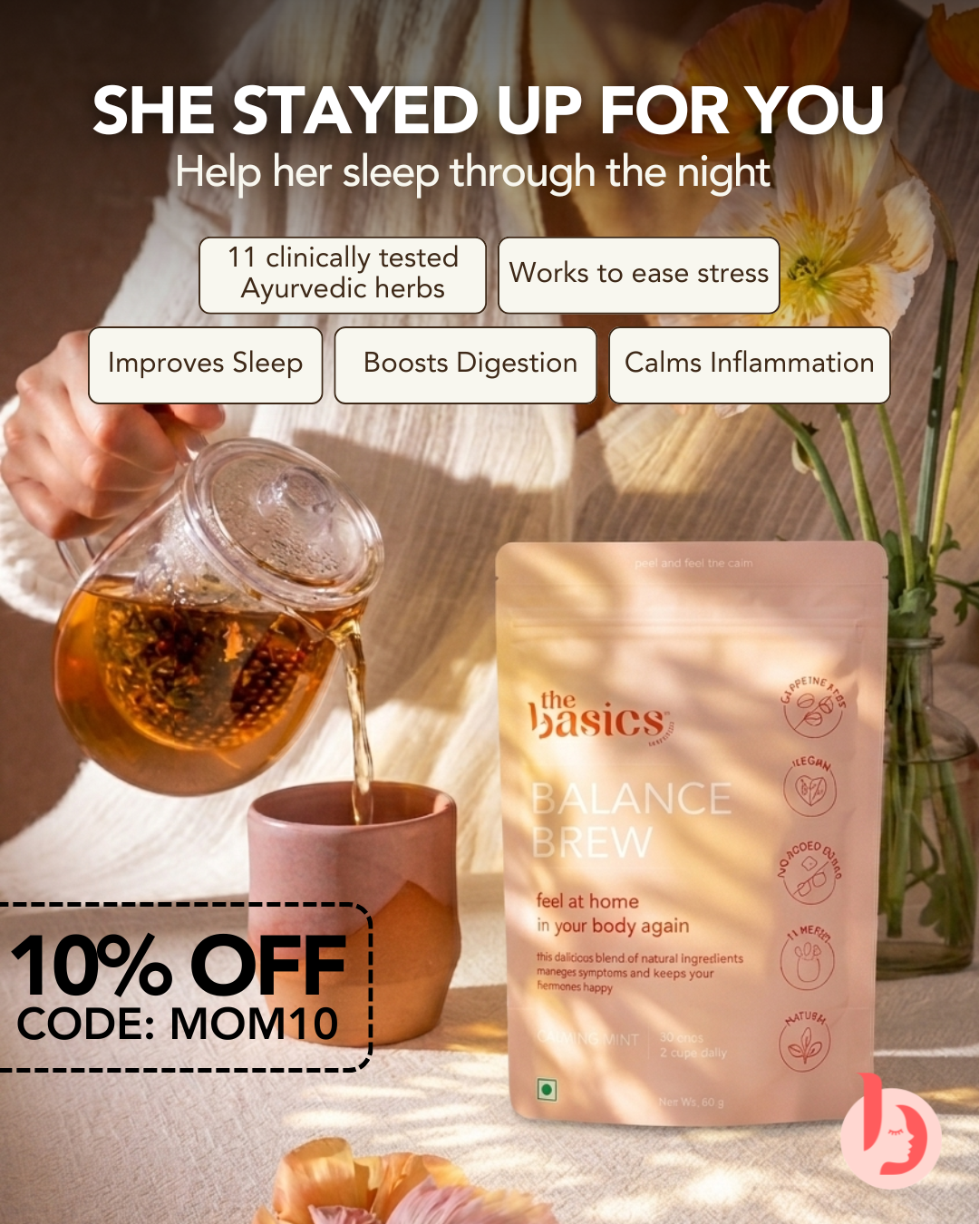 The Basics Woman Facebook ad