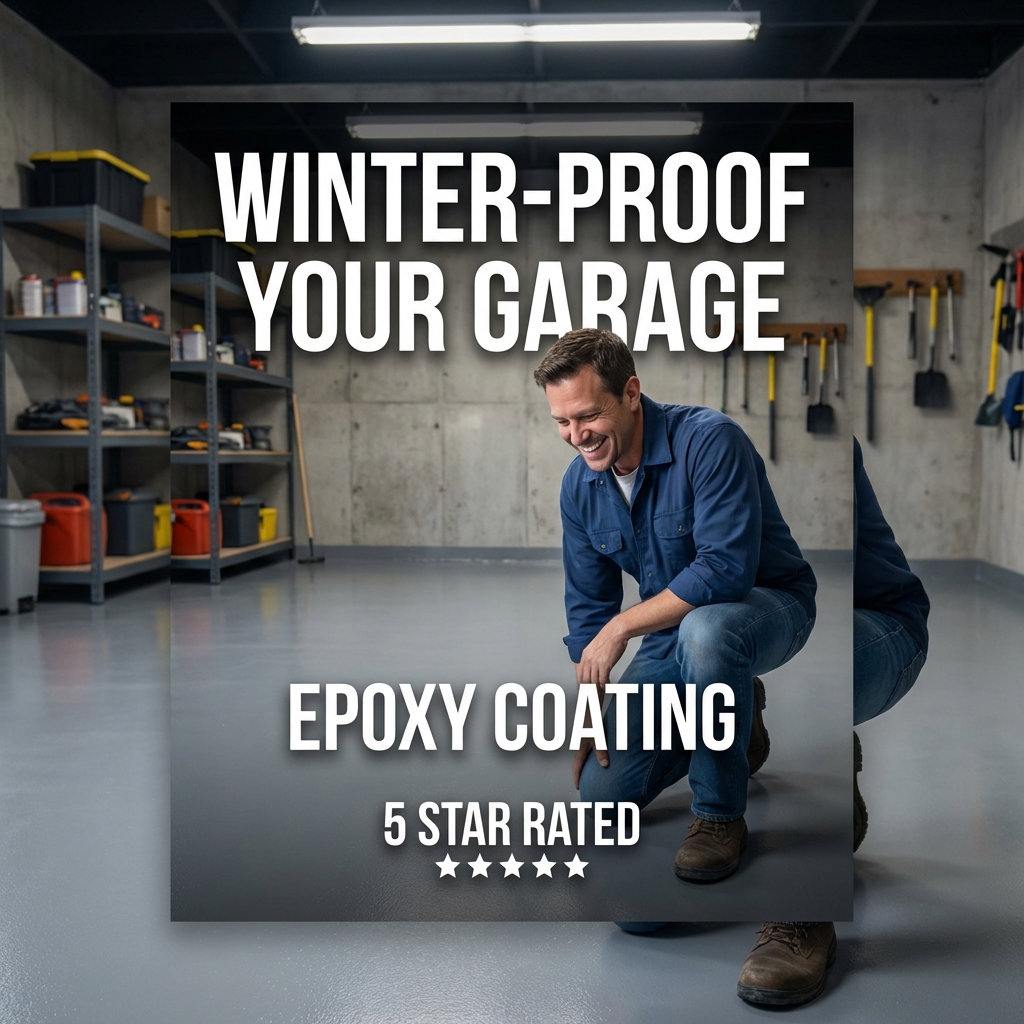 My Local Concrete Contractor Facebook ad: Driveways starting at $8000 and premium Epoxy Garage…