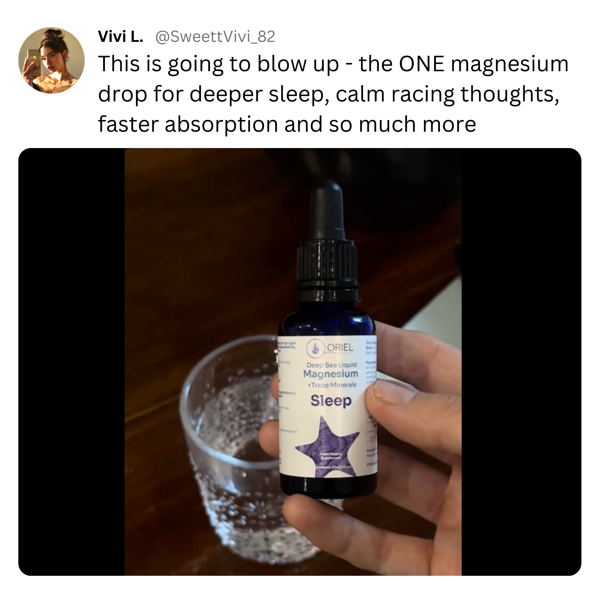 Oriel Magnesium Store Facebook ad