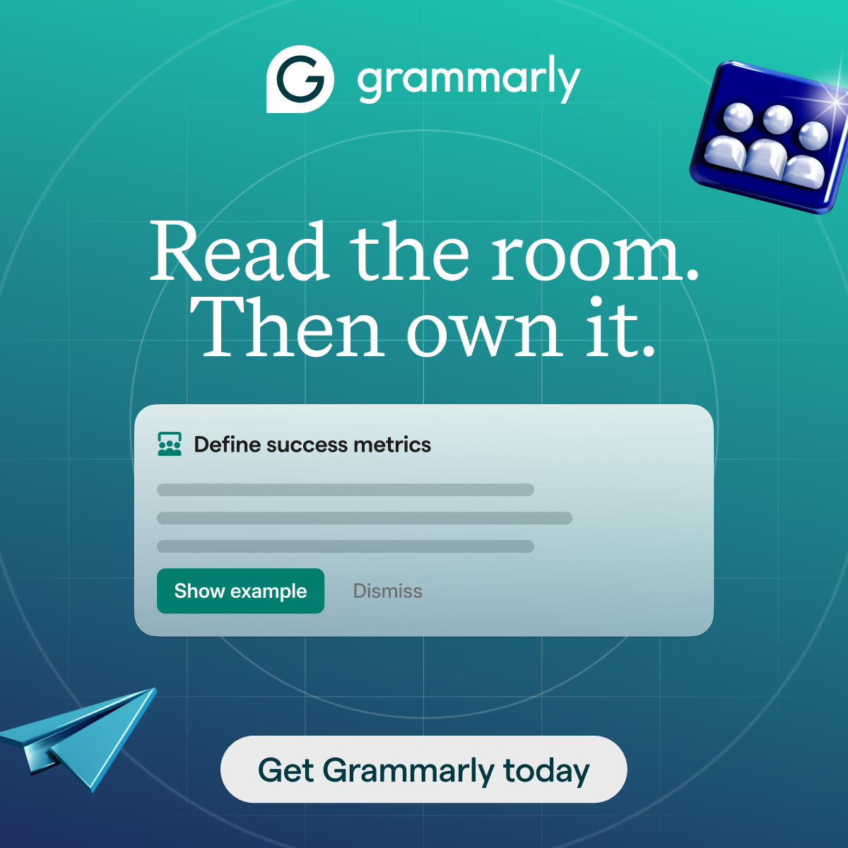 Grammarly Facebook ad