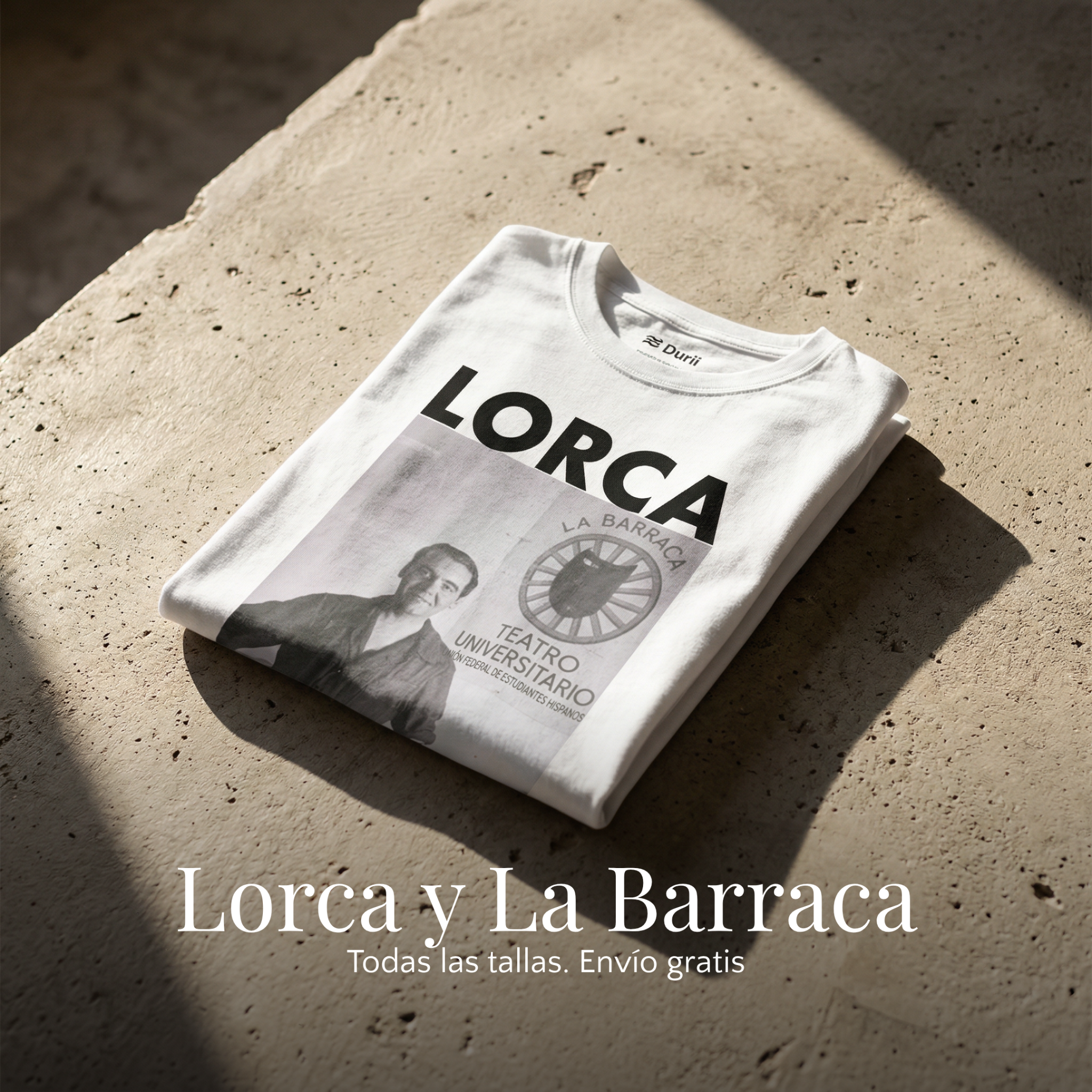 Durii Editorial Facebook ad: Camiseta Lorca y La Barraca, Edición Durii