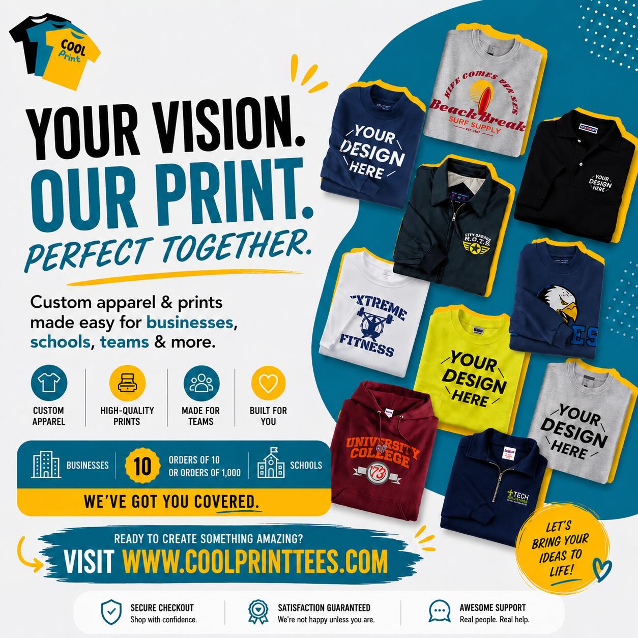 COOL PRINT Facebook ad: Custom Screen Printing & Embroidery in Laurys Station, PA…