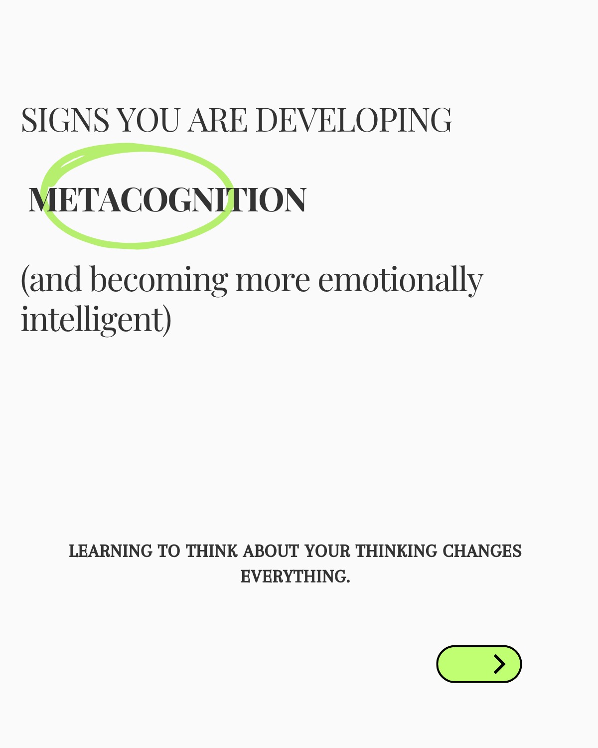 counselor.shagun Facebook ad: Metacognition is the ability to observe, examine, and…
