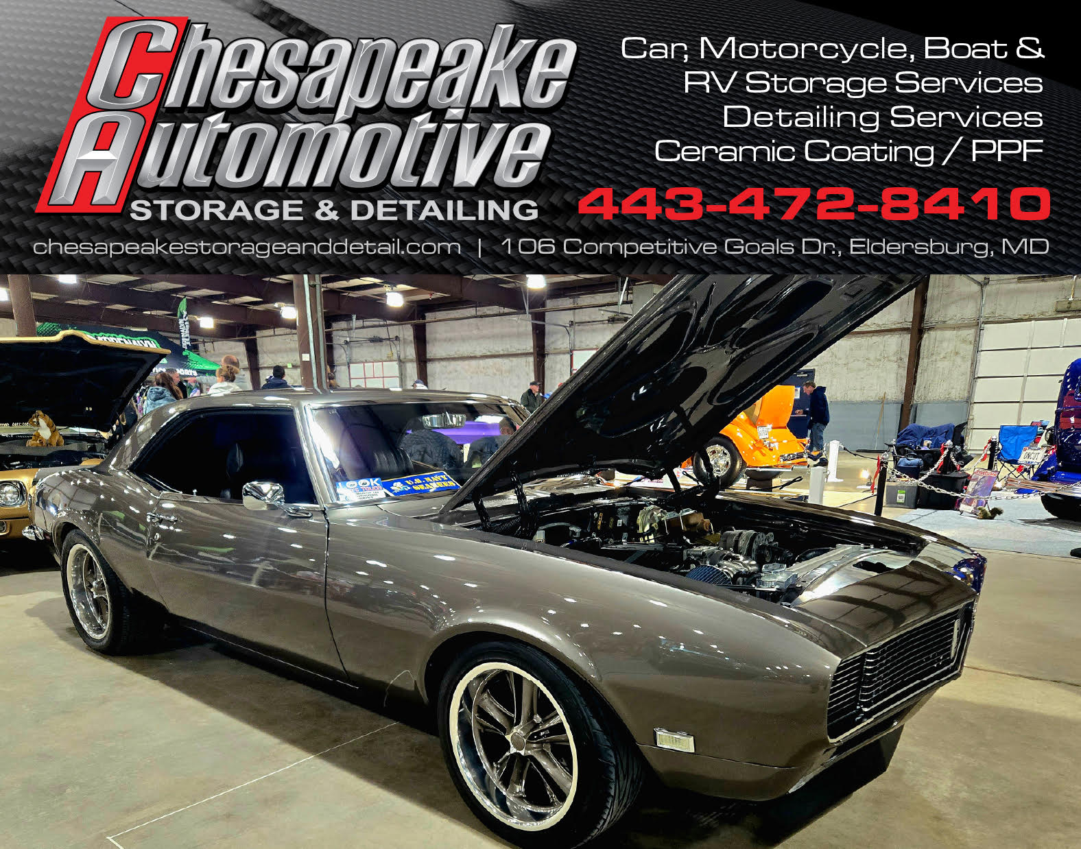 Chesapeake Automotive Storage and Detailing Facebook ad: Old Man Winter Cometh!