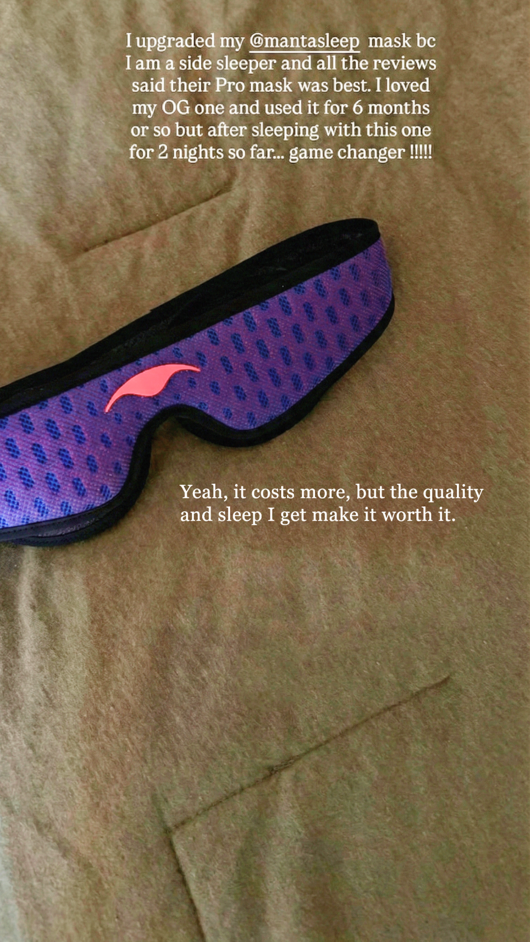 Manta Sleep Facebook ad