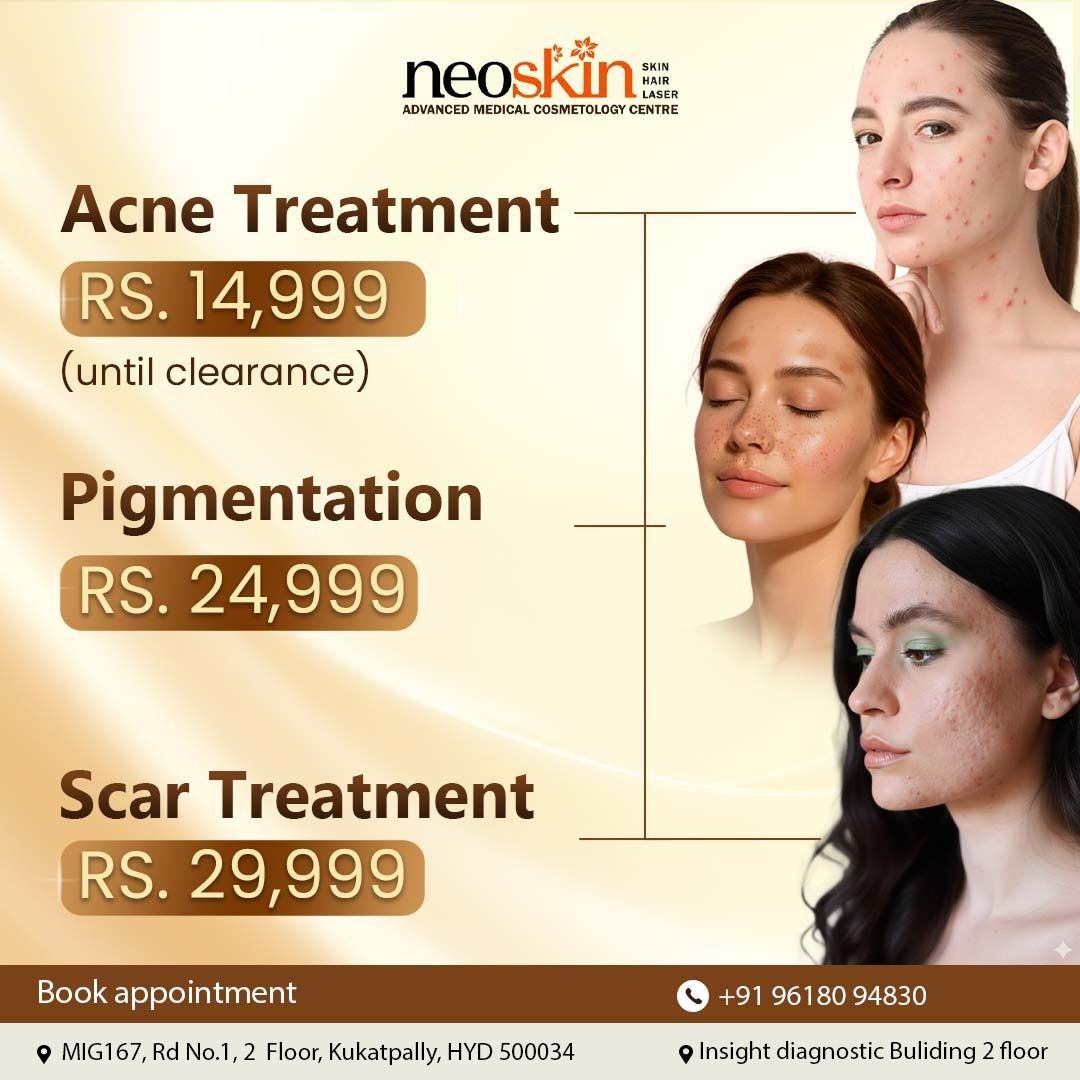 Neo Skin Clinic KPHB Facebook ad: Advanced Acne & Scar Treatment