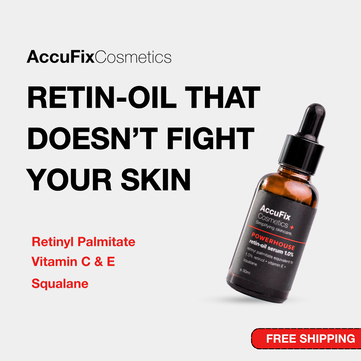 AccuFix Cosmetics Facebook ad