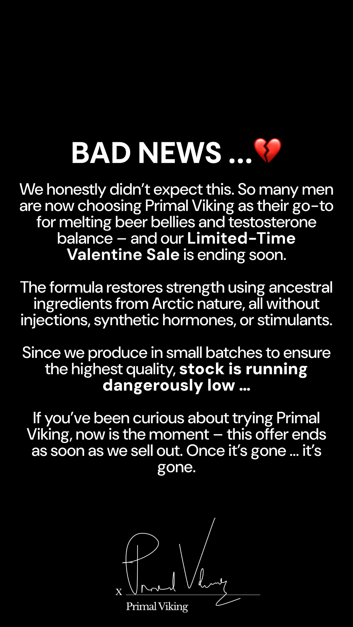 Primal Viking Facebook ad