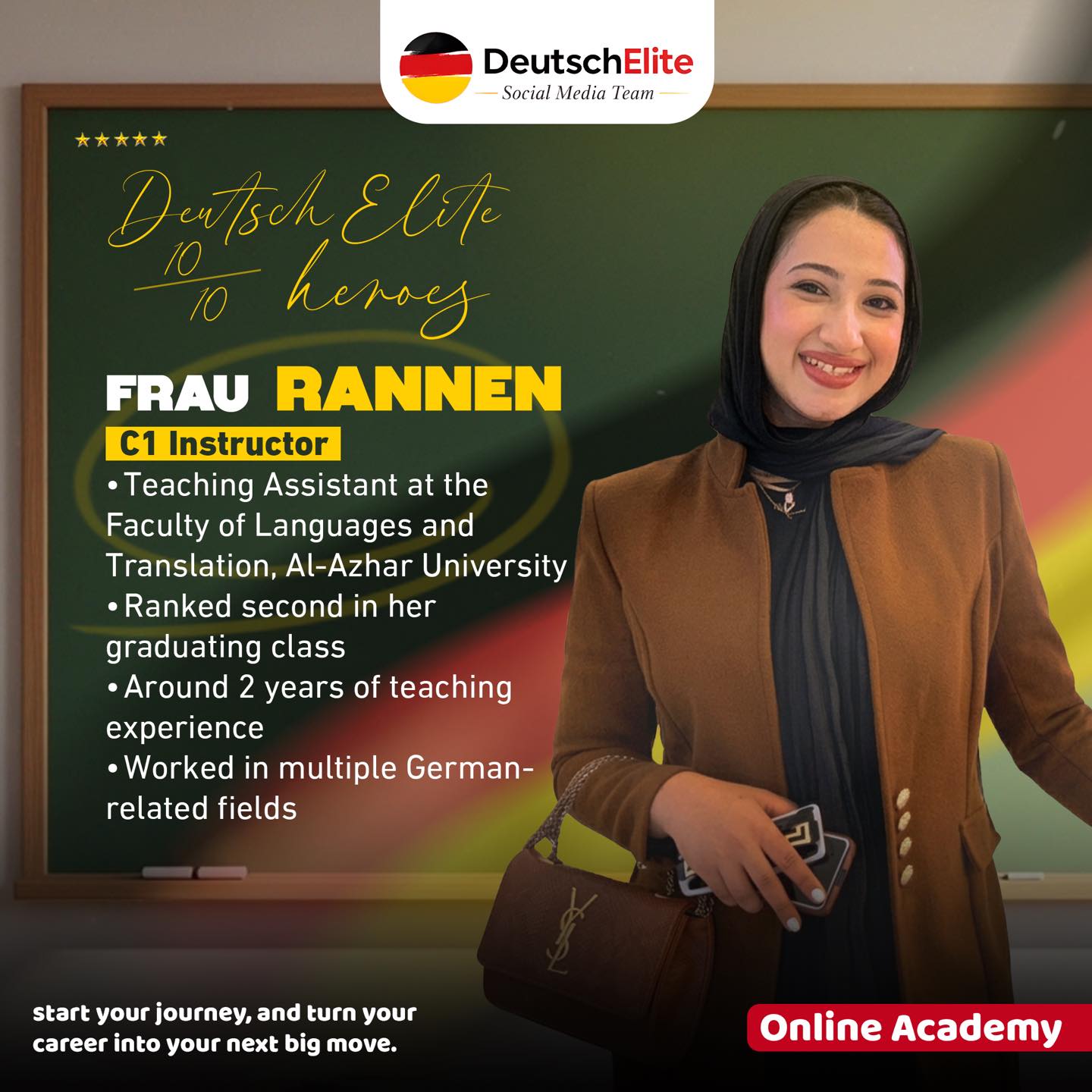 Deutsch Elite Akademie Facebook ad: إتعلم ألماني وغير حياتك