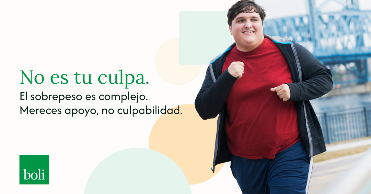 Boli - Apoyo para GLP‑1, obesidad y diabetes. Facebook ad: No estás a solas.