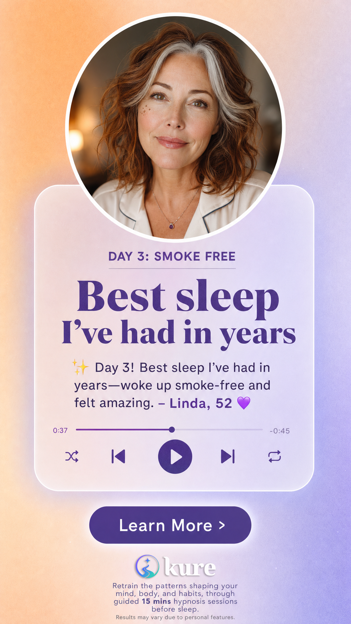 Hypnosis to Stop Smoking Facebook ad