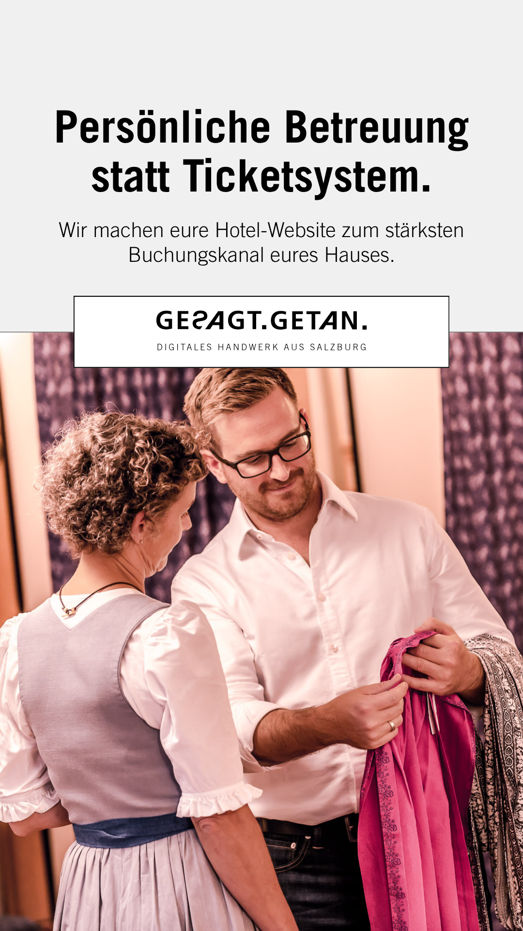 gesagt.getan. Facebook ad from May 26, 2026
