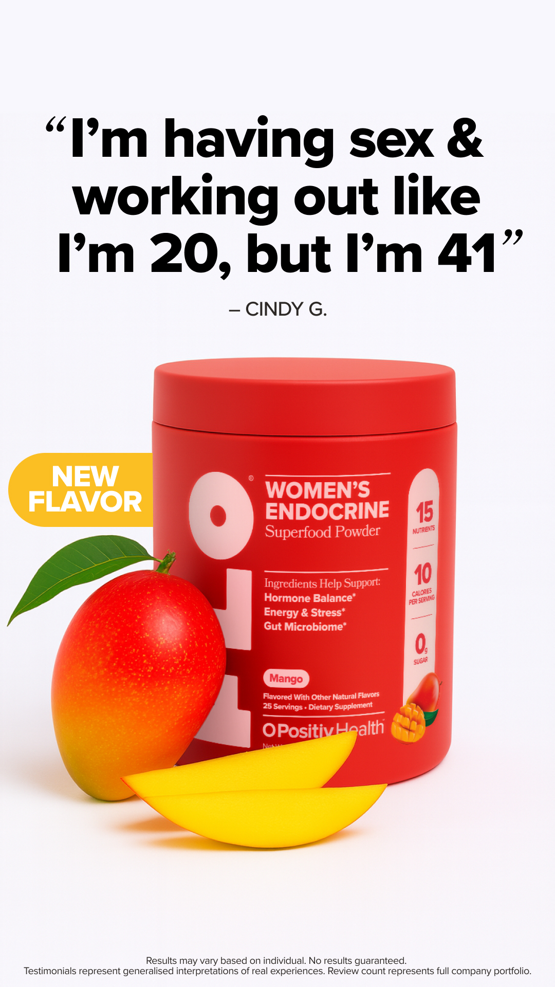 O Positiv Women's Health Facebook ad