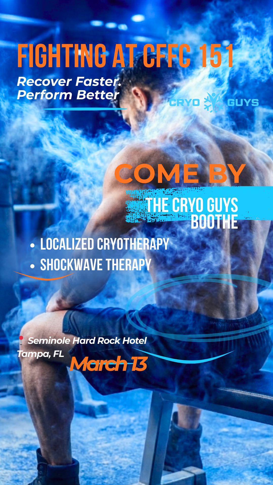 CRYO GUYS Facebook ad: Heading to the tournament at Seminole Hard Rock…