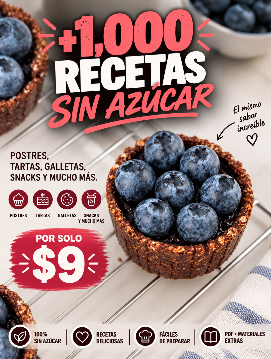 Eleanor Whitmore Facebook ad: La colección definitiva de recetas sin azúcar