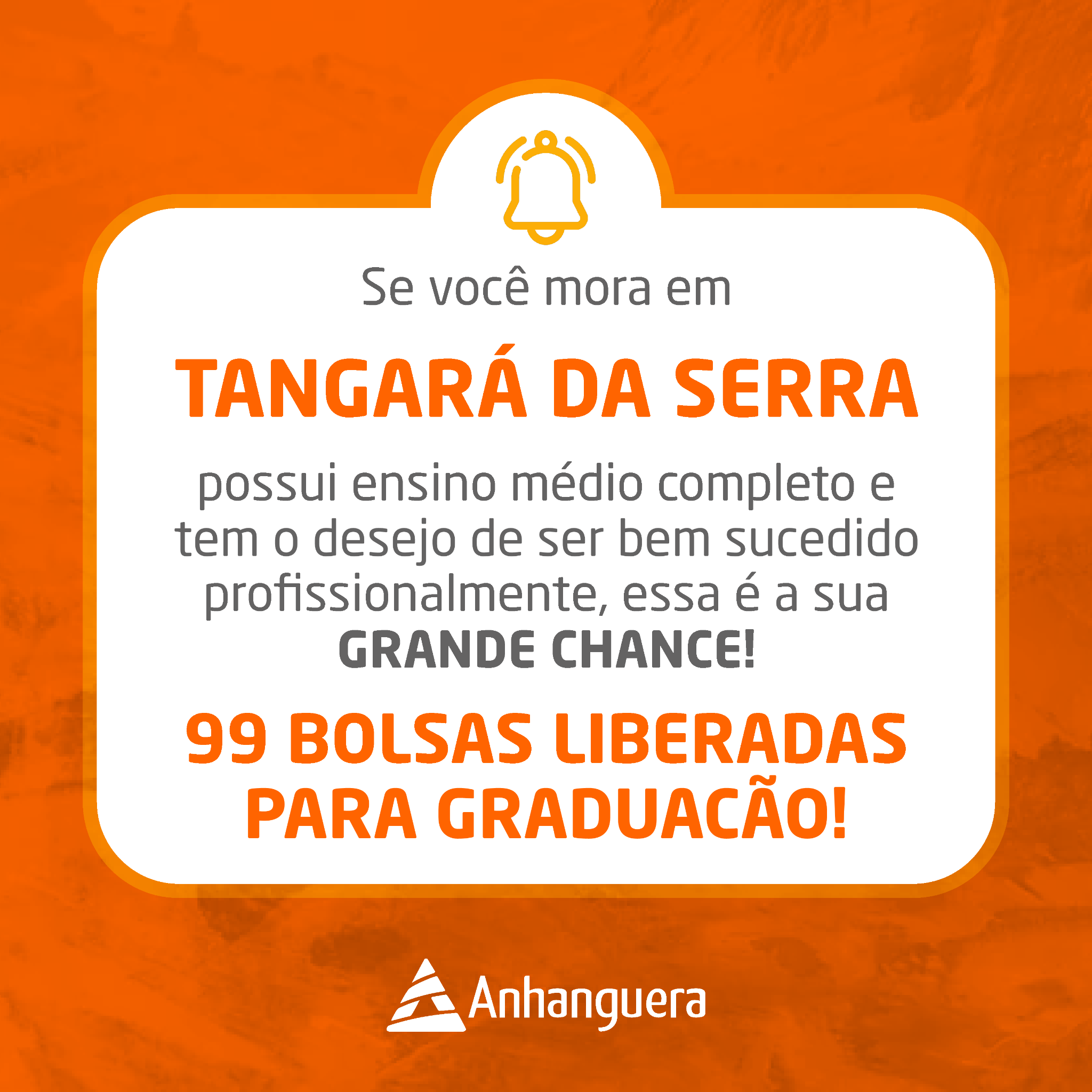 Anhanguera Educacional Facebook ad: ÚLTIMA CHAMADA!