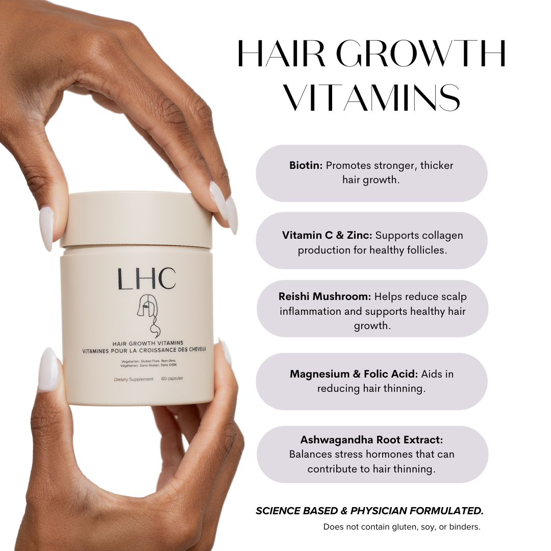 Laced Hair Care Facebook ad: Transform Thinning Hair with Laced Hair Growth Vitamins!