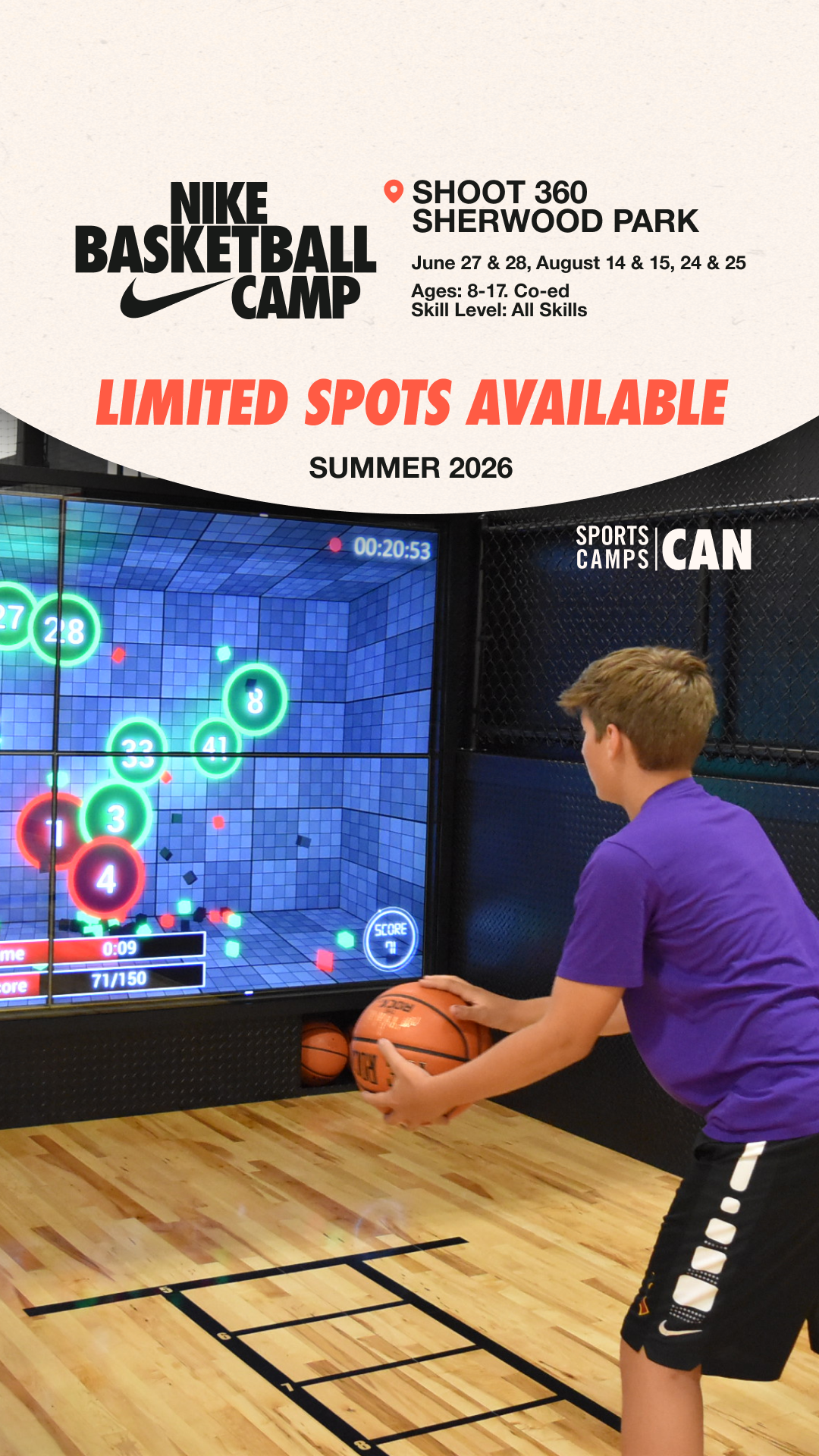 Nike Sports Camps Canada Facebook ad