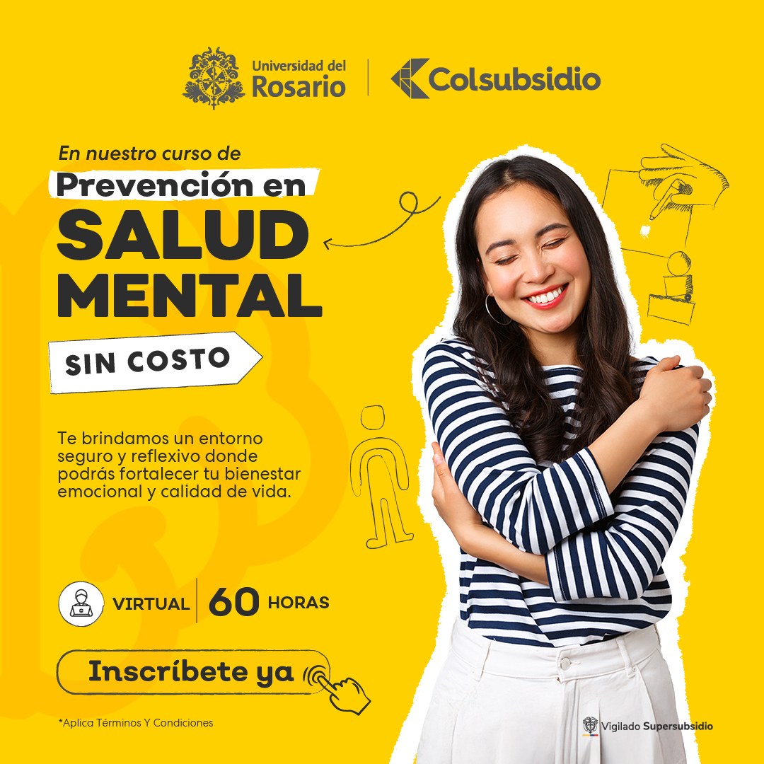 Colsubsidio Facebook ad: Curso de Prevención en Salud Mental